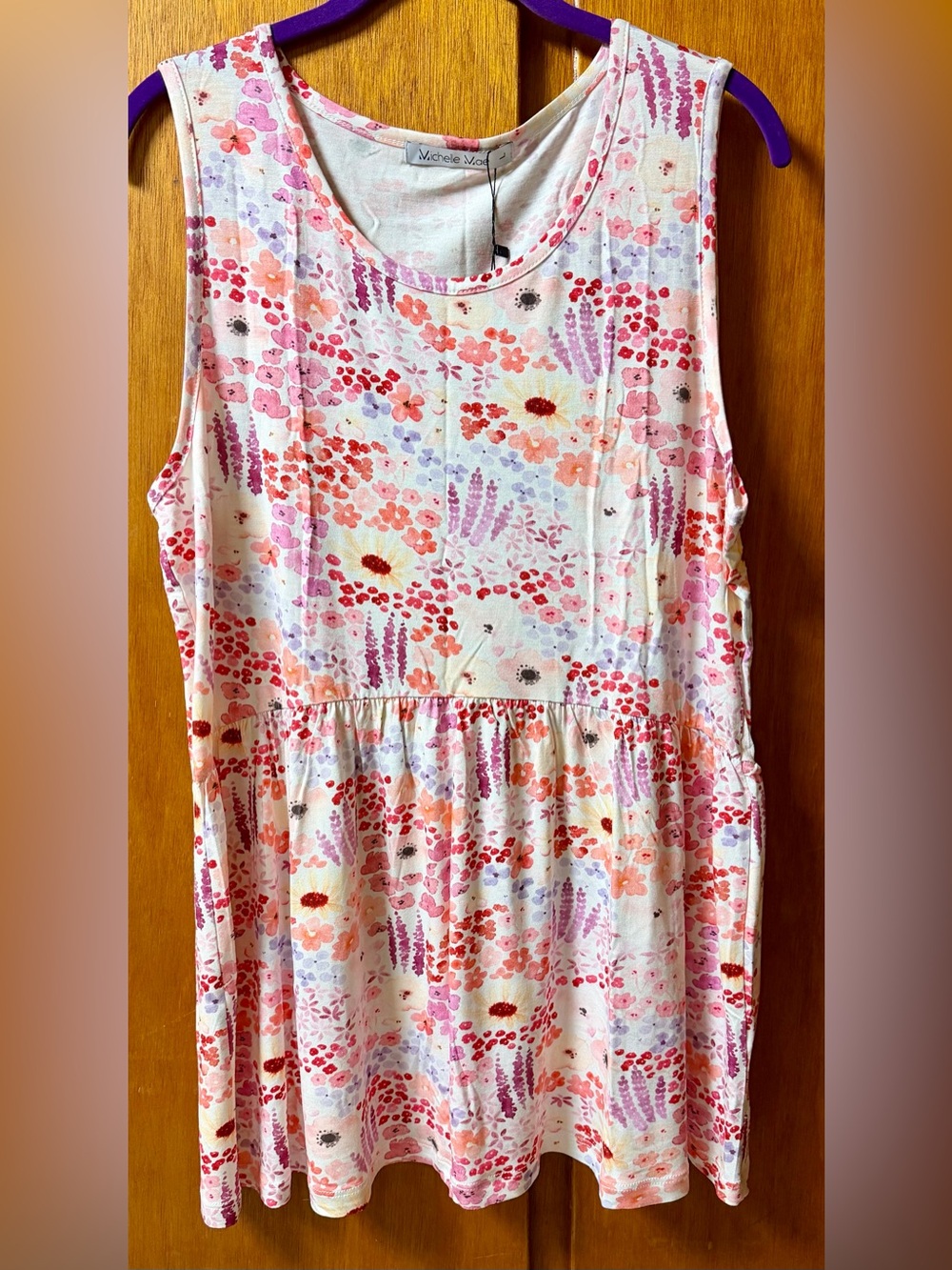 Michelle Mae “Renee” Ruffle Tank Top NWT